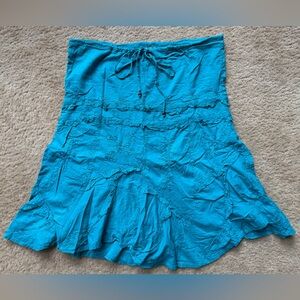 Vintage Candie's Embroidered Blue A-Line Y2K Skirt